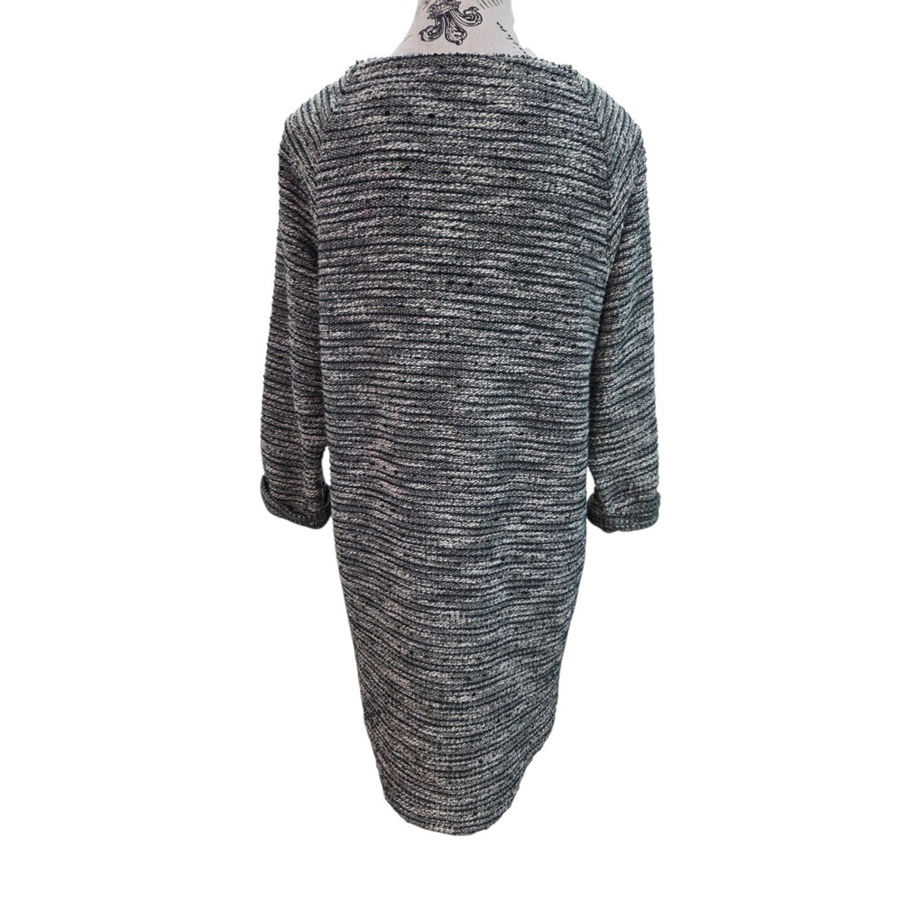 RO&DE Textured Marled Knit Tunic Top Size M Made in USA Green Henley Lagenlook - Picture 2 of 10